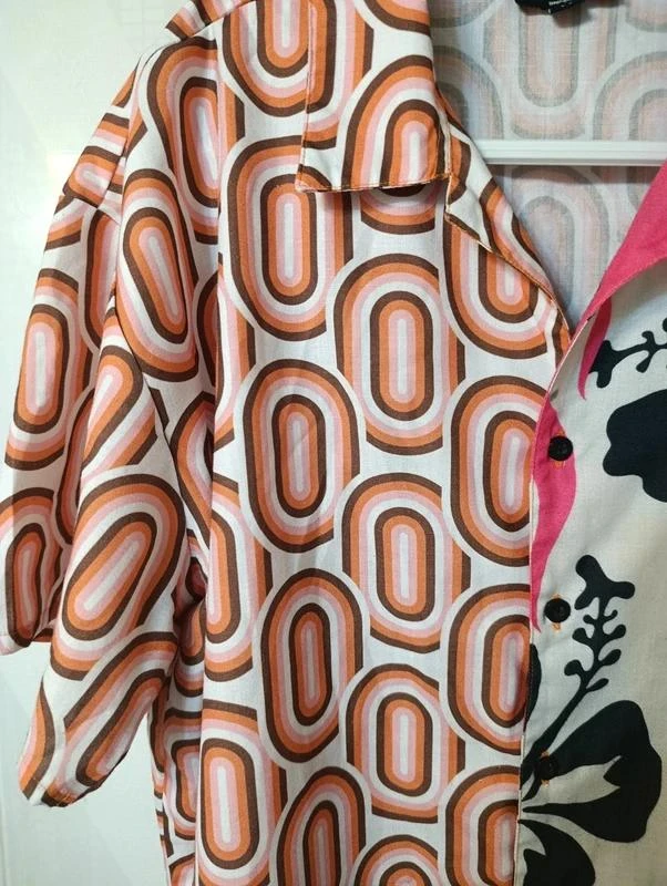Vintage 70s print shirt R854 – photo 2